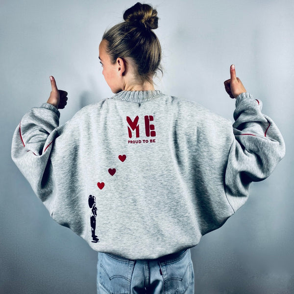 SOOI PROUD TO BE ME BAGGY GRIJS MELANGE ONE SIZE