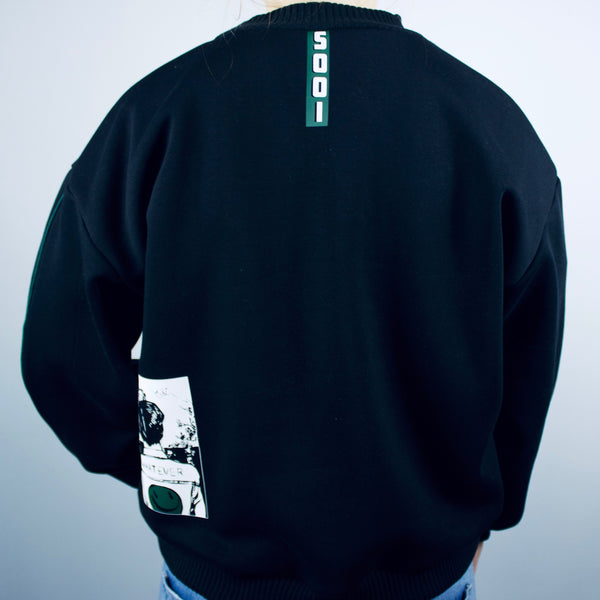 SOOI SWEATER WHATEVER BLACK/GREEN