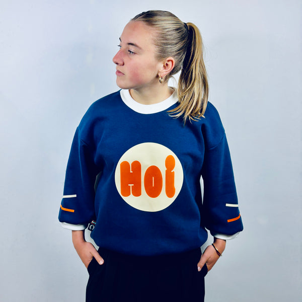 SOOI  HOI MIDBLUE/FLUO ORANJE