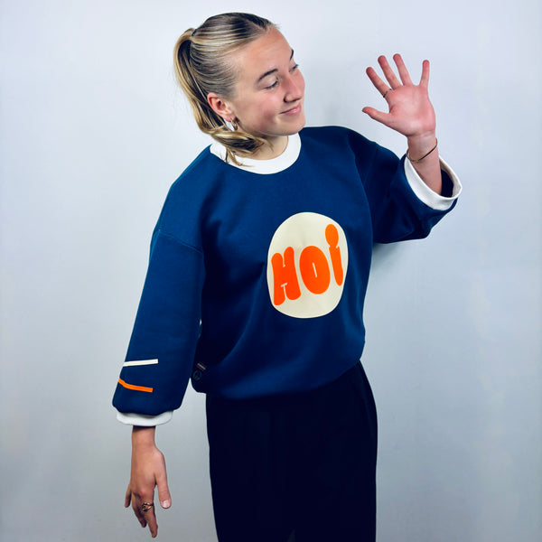 SOOI  HOI MIDBLUE/FLUO ORANJE